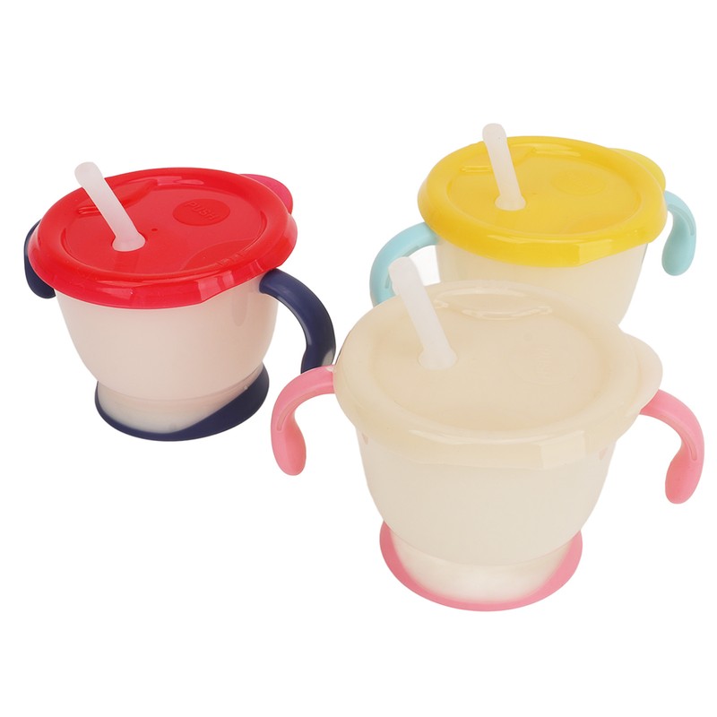 3PCS Baby Straw Cup 150ml Spill Proof Toddler Baby Training