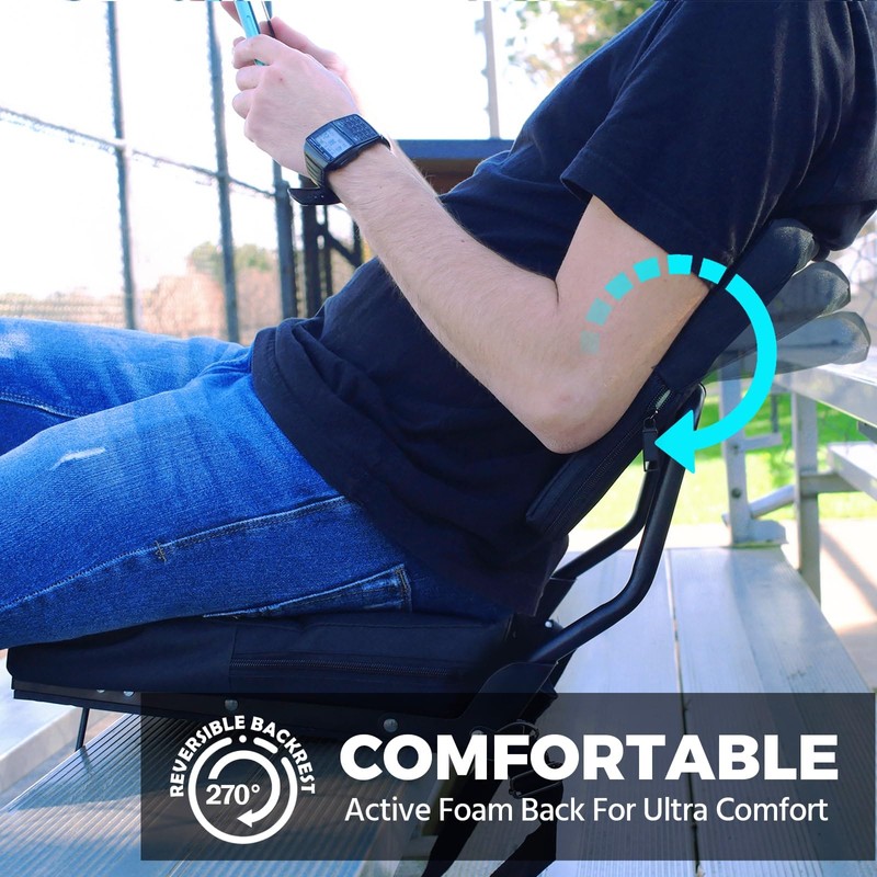 HUTMANG Chair - Stadium Seat with Back Support, Padded Foam