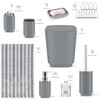 IMAVO Grey Bathroom Accessories Set with Shower Curtain,23 Piece Bathroom