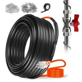 YKXJM Heating Cable for Metal and Plastic Home Pipes, Energy-efficient, Self-Regulating Pipe Heat Tape for Water Pipes, Pipe Freeze Protection, Keeps Water Flowing at -40℉, ETL Listed,120V (100FT)