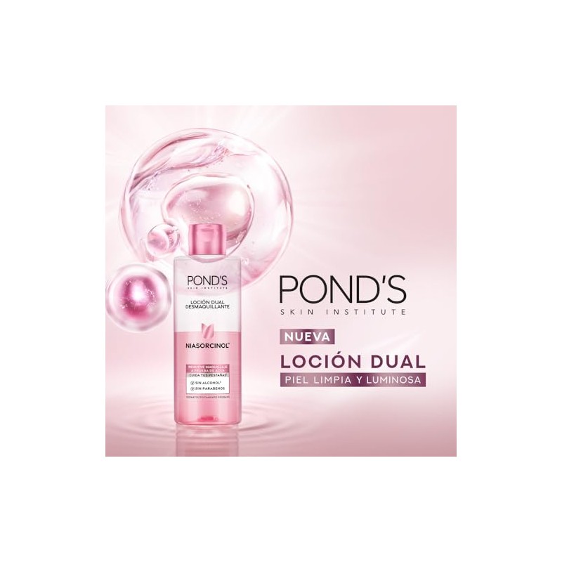 POND'S Loción Dual Desmaquillante con Niasorcinol para todo tipo de
