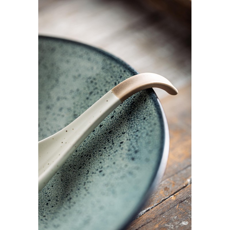 LYEOBOH 6 Pieces Asian Soup Spoons, Japanese Kitchen Soup Spoon