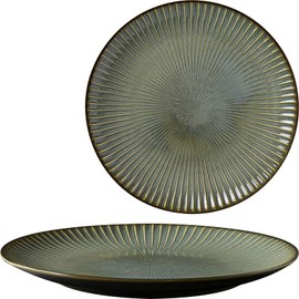 Mino Pottery Mino Ware Kiln Hen Sendan 235 Plate, Gray