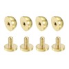 sourcing map 12x7mm Round Studs Rivet Purse Handbag Feet Spike