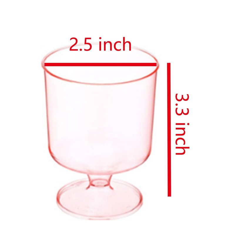 Mistari 50 Pack Clear Plastic Dessert Cups with Spoons, Mini