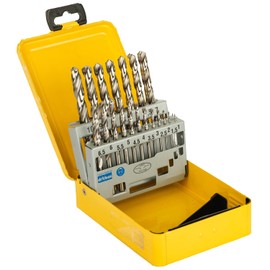 DEWALT DT5923 Metal Drill Bit Set (19-Piece Set in Metal Cassette, Made of High-Speed Steel (HSS) in Accordance with DIN 338