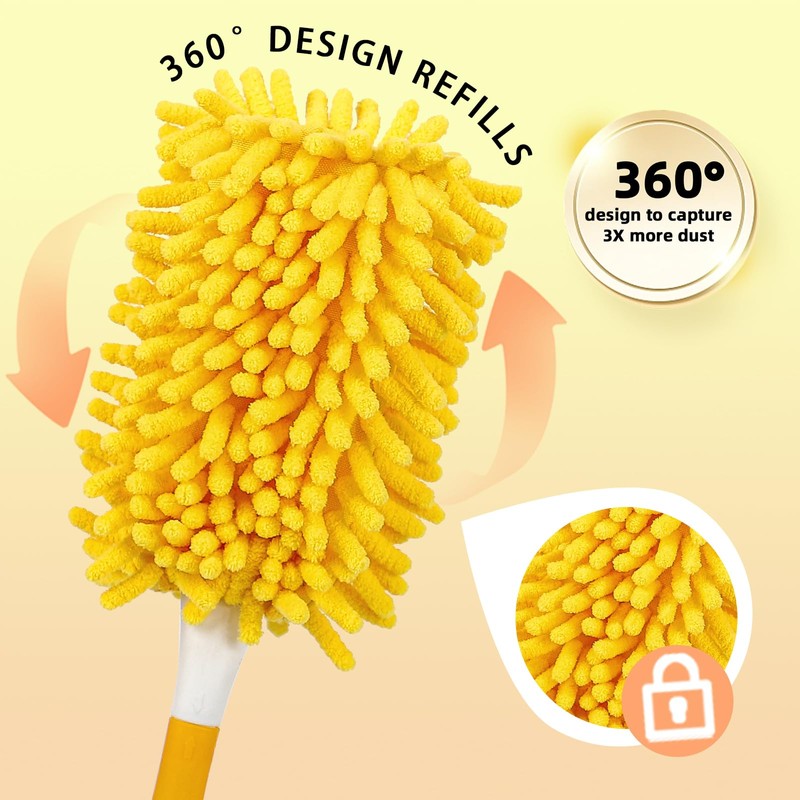 Yicotira Reusable Duster Refill Compatible with Swiffer Hand Duster -