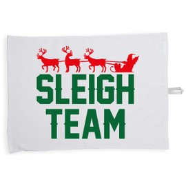 Hippowarehouse Sleigh team Tea Towel Eco Printed Dish Cloth Kitchen accessory 50cmx70cm 100% Cotton