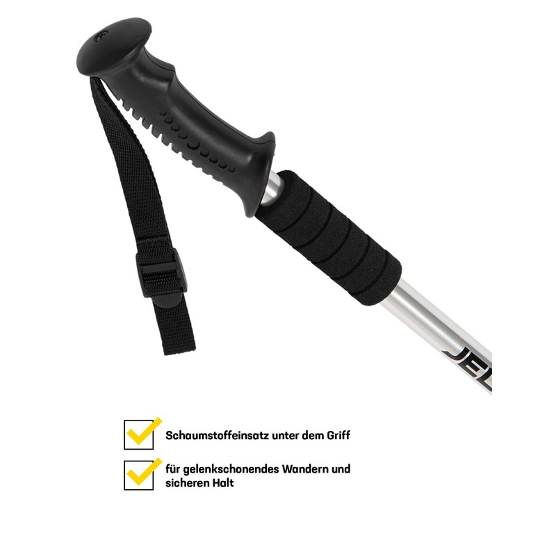 JELEX Nature Telescopic Walking Poles for Nordic Walking Adjustable Includes