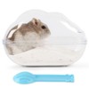 BUCATSTATE Hamster Sand Bath Container Large Hamster Toilet with Scoop