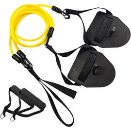 Entrenador de Brazos para natación, Entrenador de Resistencia con Mango, Cuerda de Resistencia, Banda de Resistencia para Nadar en Interiores,