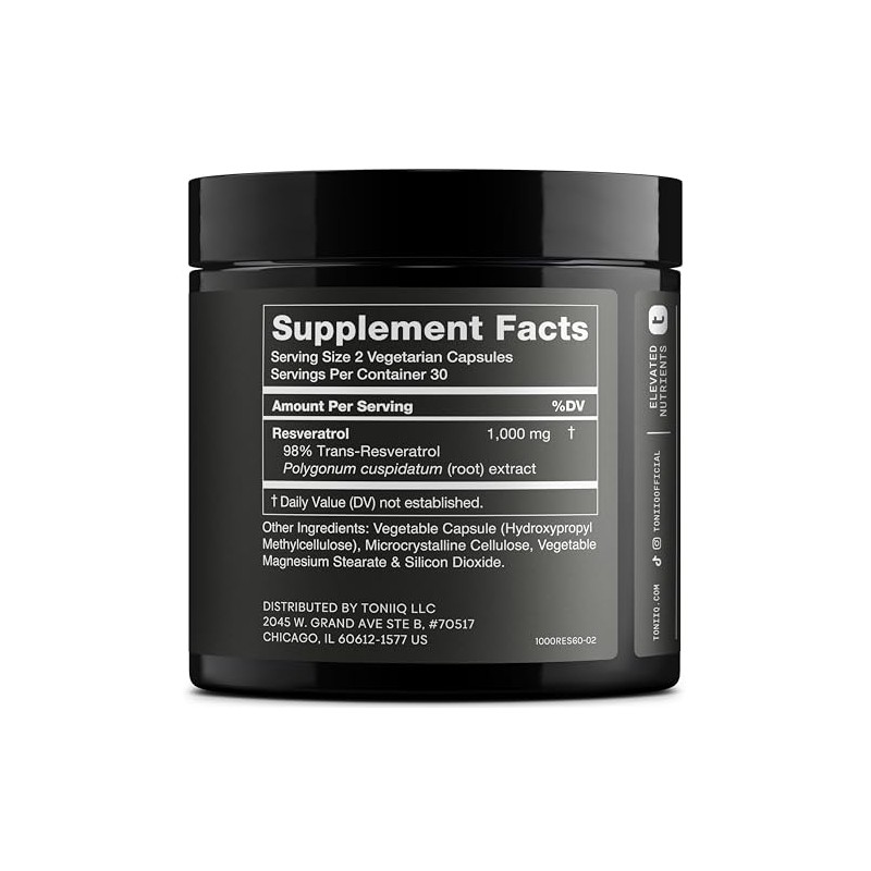 Toniiq Resveratrol Trans de Ultra Alta Potencia