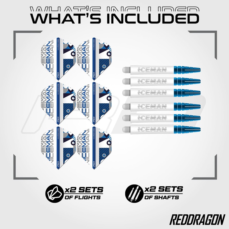 RED DRAGON Darts Gerwyn Iceman Price Hardcore Dart Flights &