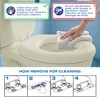 Plexon Soft Cushioned Toilet Seat, Round, Bone, Slow-Close Lid &