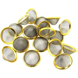 Fenny's Creations 20mm Pipe Screens Gauzes Conical Steel Brass Pipe Bowl Metal Filters Pipes (100)