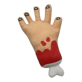 Crazy Dog T-Shirts Funny Catnip Toy for Cats – Severed Hand Design Plush Kicker – Soft Stuffed Bloody Hand Cat Chew Toy – Interactive Sarcastic Play for Indoor Feline Fun