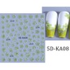 Flowers Nail Stickers, 5D Embossed Colourful Small Flower Nail Decals,