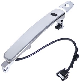 TAYATUO Front Left Driver Side Exterior Chrome Door Handle Compatible with Nissan Rogue 2010-2013,with Sensor & Smart Keyless Entry System,Replaces OE# 80640-CZ31B, 80645-CA000