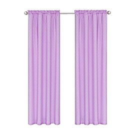 Eclipse Kids Blackout Curtains for Bedroom - Polka Dots 42" x 84" Thermal Insulated Single Panel Rod Pocket Room Darkening Privacy Curtains for Nursery, Purple (12424042X084PUR)