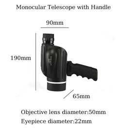 13X50 Monocular Telescope with Handle, High Definition Monocular for Adult with BAK4 Prism & FMC Lens for Bird Watching Traveling Hiking Camping