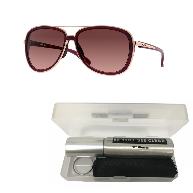 Oakley OO4129 Sunglasses Bundle: OO 4129 SPLIT TIME 412902 Crystal