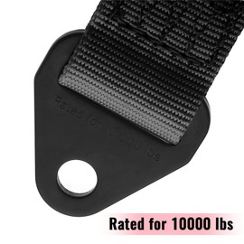 Nylon Premium Quad Wrap Suspension Limit Strap,Shock Suspension Travel Webbing for Off Road ATV UTV SXS with 10,000 Lb Webbing Strength (Black, 10")