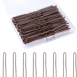 ALTIJARAT INT- 200 Pcs Hair Grips For Thick Hair With Box- Kirby Grips Brown - Hair Pins For Women Size 5CM - U Shape Bobby Pins Brown Hair.