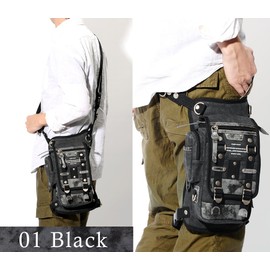 [デバイス] Haze3 2way レッグポーチ -ブラック