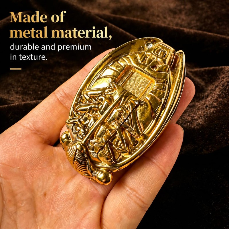 Cicada Shaped Torch Lighter, Refillable Butane Cool Lighters, Gold and
