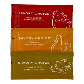 JMA Shop Savory Choice Variety Pack - Chicken (6), Beef (6), Vegetable (4) - (Total of 16) Low Sodium, No Cholesterol Packets