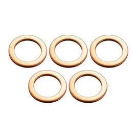 Active 20998005 Crushed Washers, Copper [Inner Diameter 0.4 inch (10 mm), 5 Pieces