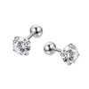 Epoch World 6 Pairs of Diamond Earrings 3-8 mm Silver