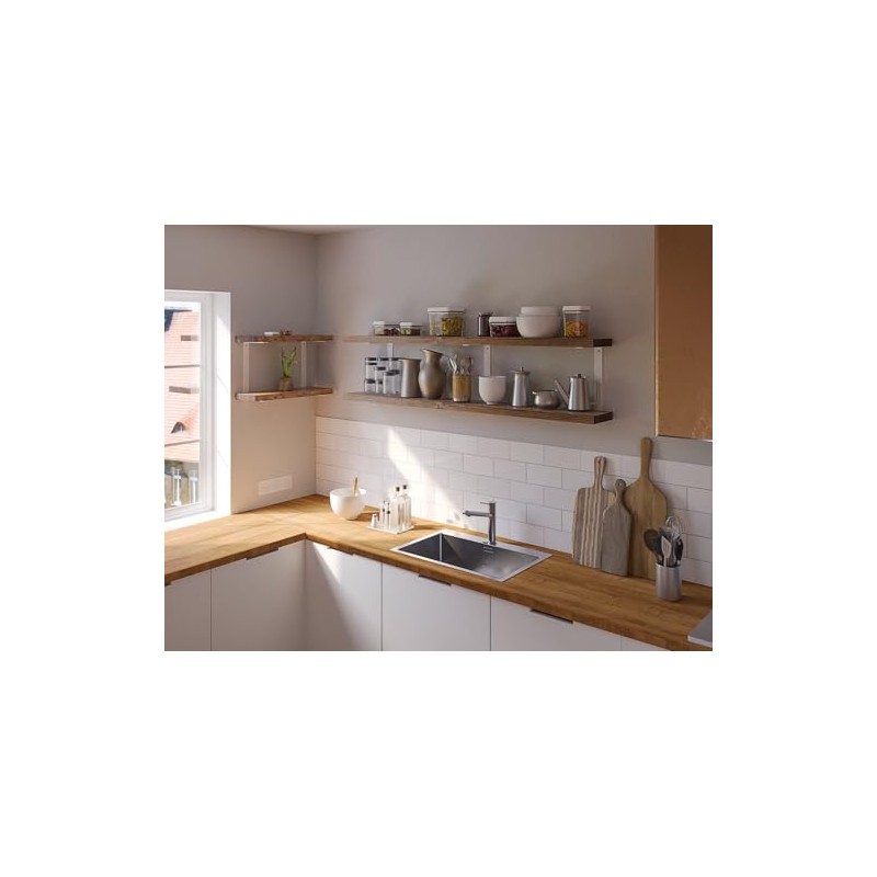 HEVVA HARTENBERG Double Shelf Brackets 15/20/25/30 cm Shelf Bracket, L-shaped