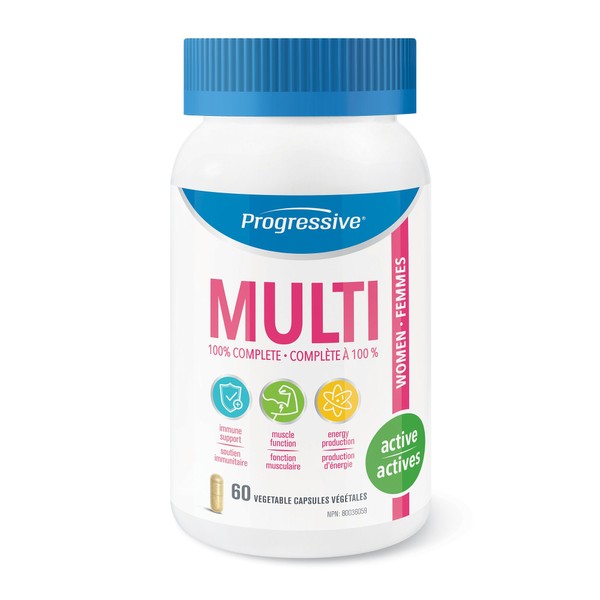 Progressive Multivitamin for Active Women, 120 vegetable capsules