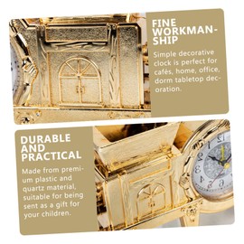 Operitacx 2pcs Retro Windmill Alarm Clock Desk Topper Vintage Clock Alarm Clock Sound Bedside Clock Decor Pen Holder Clock Digital Alarm Clock for Clock for Office Retro Decor Plastic