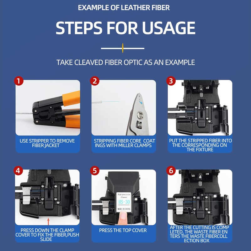 New High Precision HS-30 with Scrap box Optical Fiber Cleaver