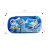 Estuche Escolar estilo Dinosaurio, Lapicera Color Azul, con Compartimentos Internos