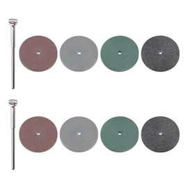The Lord of the Tools Set of 52 22mm Polishing Wheel Assortment with 2.35mm Mandrel Shank Rubber Polishing Discs Kit for Jewelry Making Dental Laboratories Model Makers Woodworking