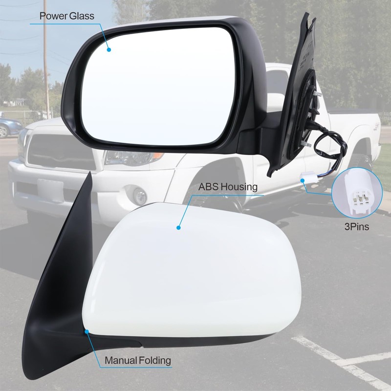 Lqito Left Driver Side Mirror Compatible With 2005 2006 2007