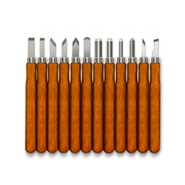 Wood Carving Tools Kit - 12 Pcs Super Sharp and Sturdy Wood Carving Knife Set for Beginners, Professionals, Hobbyists, Artists, and Sculptors - Multipurpose Sculpting, Soap Carving, Pumpkin Carving