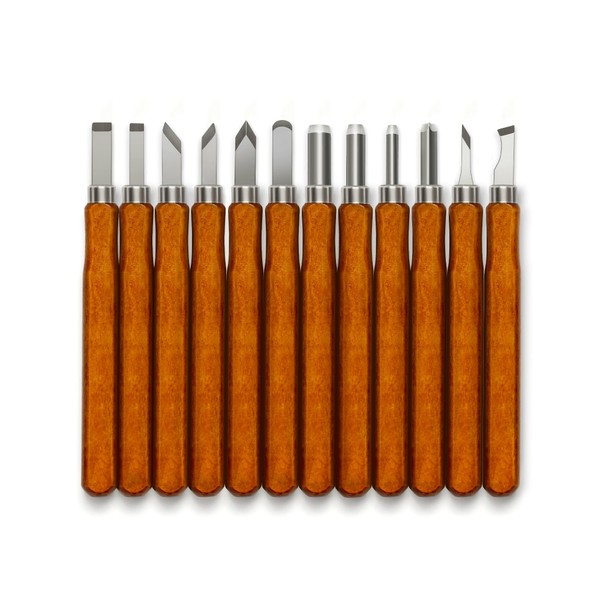 Wood Carving Tools Kit - 12 Pcs Super Sharp and