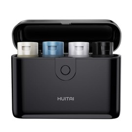 Travel Bottles with Case, 4x2oz TSA Approved, Leak-Proof, Press to Unlock, Compact & Portable Travel Toiletries (Black)
