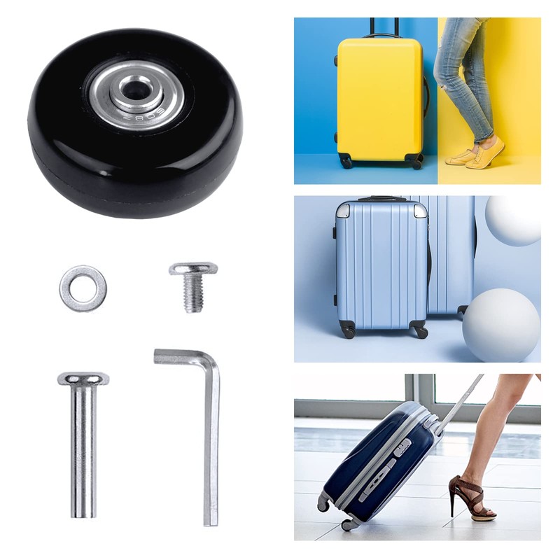 DEWEL Caster Wheel Replacement, Silent Series, Suitcase Caster, Suitcase, Carry