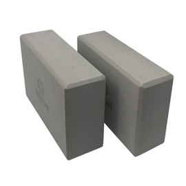 TEEYAR Yoga Blocks Set of 2, 3 Sizes, 9.1 x 5.9 x 2.9/3 inches (23 x 15 x 7.4/7.6 cm) (High Density) and Large 9.1 x 5.9 x 3.9 inches (23 x 15 x 10 cm) (Medium Density), 30 Colors, Beginner/Advanced