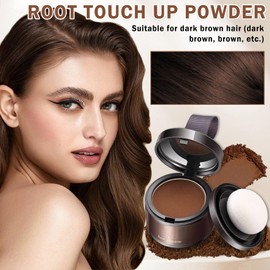 AOAZXBB Root Cover Up Powder Root Touch Up Powder Hairline Shadow Powder Gray Hair Cover Up Hair Powder Hairline Powder for Thinning Hair Bald Spots-Dark Brown