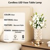 Night Light-Luxury Crystal Vase Lamp,Ambient Lighting,Touch lamp,60H Battery Life, Perfect