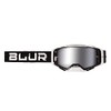 BLUR B-40 Goggle Black/White With Radium Silver Lens