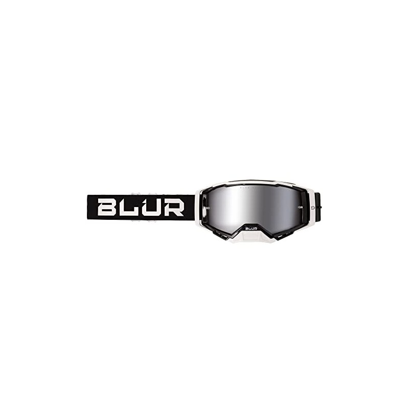 BLUR B-40 Goggle Black/White With Radium Silver Lens