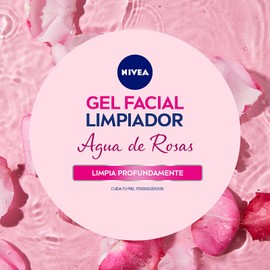 NIVEA Gel Limpiador Facial Agua De Rosas (150 ml), Remueve Maquillaje a Prueba de Agua, Tonifica, Purifica, Limpia y Refresca la piel sin secarla, ideal para Todo tipo de Piel