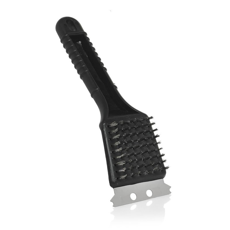 BBQ Essential Barbecue Cleaning Brush with Scraper and Brass Bristles